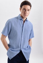 Regular fit Linen shirt Uni in Light Blue |  Seidensticker Onlineshop
