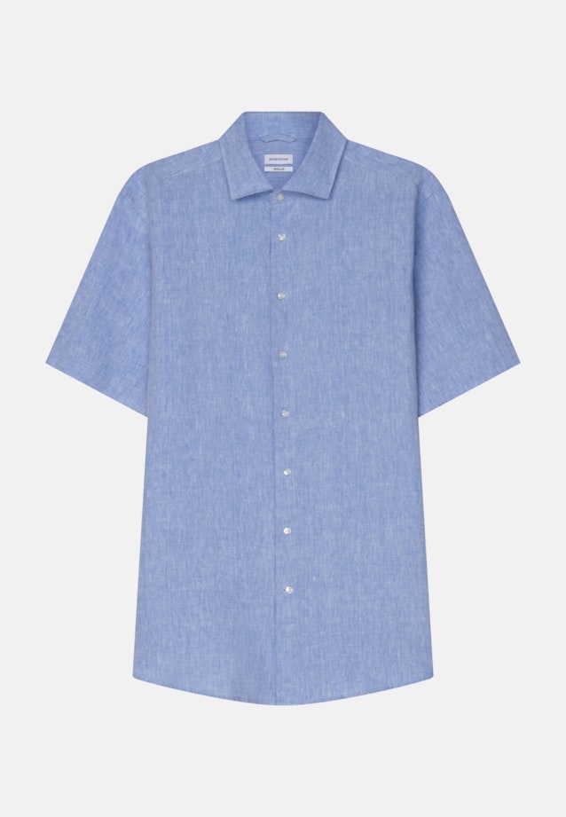 Regular fit Linen shirt Uni in Light Blue |  Seidensticker Onlineshop
