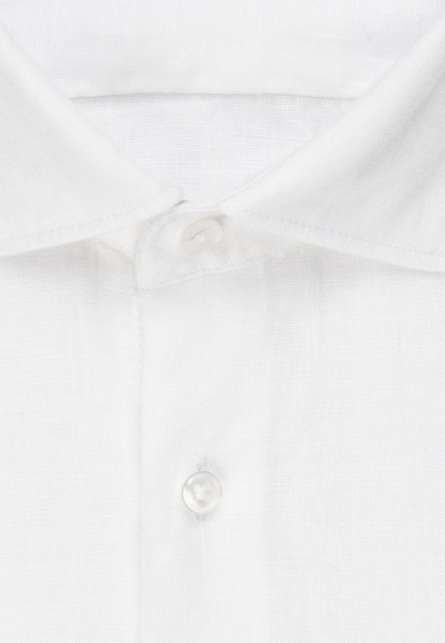 Regular fit Chemise en lin Uni in Blanc |  Seidensticker Onlineshop