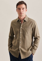 Casual Shirt in Regular with Kent-Collar in Green |  Seidensticker Onlineshop