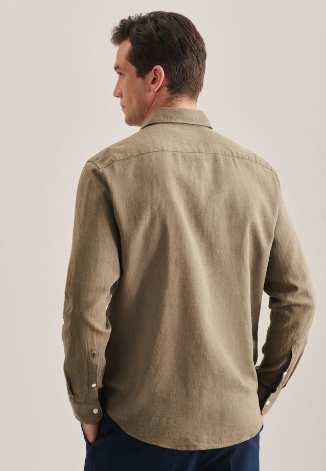 Regular Casual shirt Uni in Green |  Seidensticker Onlineshop