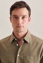 Regular Casual shirt Uni in Green |  Seidensticker Onlineshop