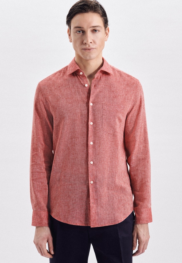 Regular Casual Hemd Uni in Rot |  Seidensticker Onlineshop
