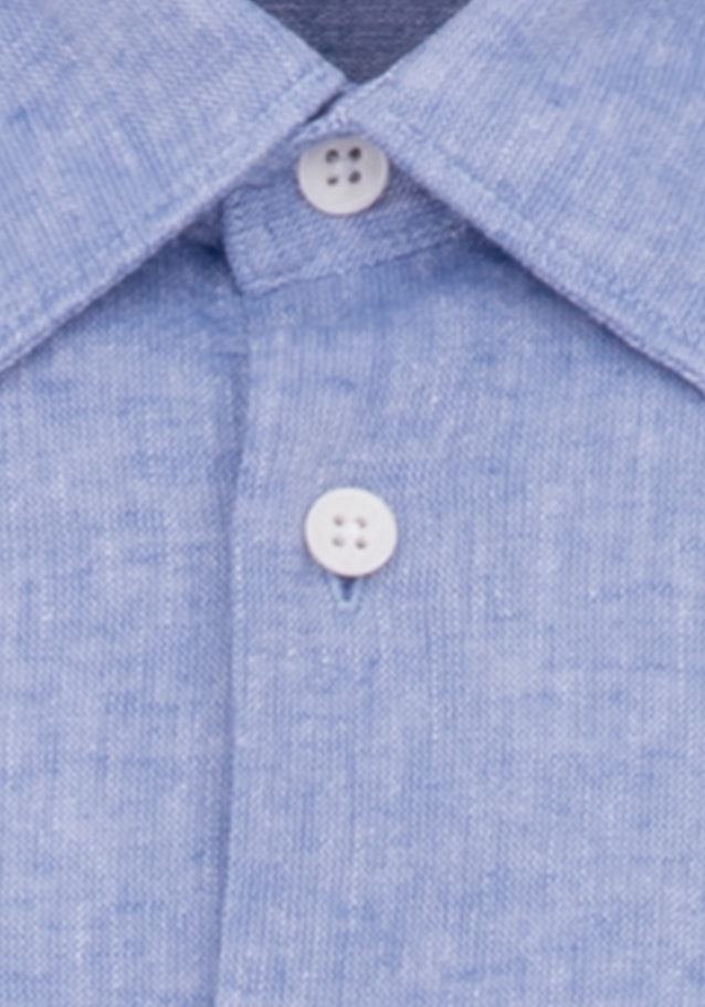 Leinwandbindung Casual Hemd in Regular mit Kentkragen in Hellblau |  Seidensticker Onlineshop
