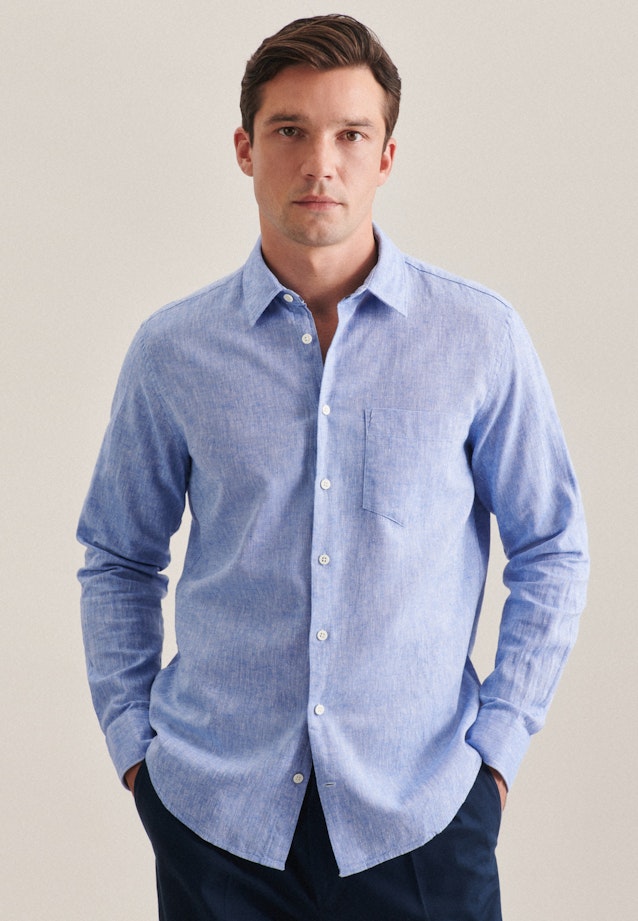 Regular Casual shirt Uni in Light Blue |  Seidensticker Onlineshop