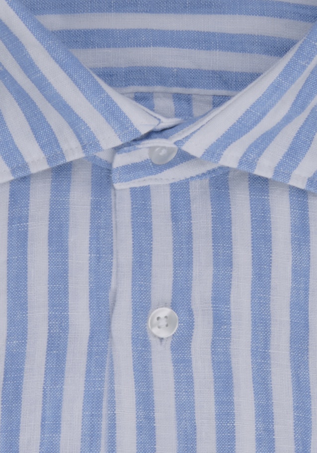 Linen shirt in Regular with Kent-Collar in Light Blue |  Seidensticker Onlineshop