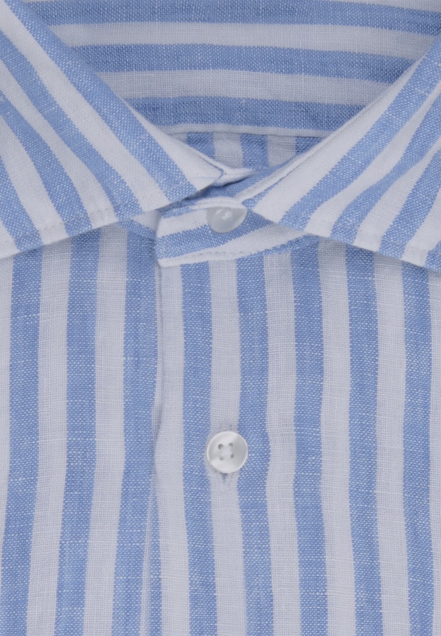 Regular Leinenhemd Streifen in Hellblau |  Seidensticker Onlineshop