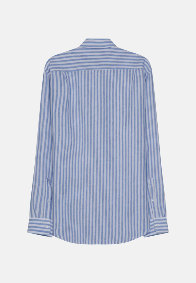 Regular Linen shirt Stripe in Light Blue |  Seidensticker Onlineshop