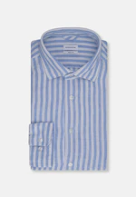 Regular Linen shirt Stripe in Light Blue |  Seidensticker Onlineshop