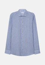 Regular Leinenhemd Streifen in Hellblau |  Seidensticker Onlineshop
