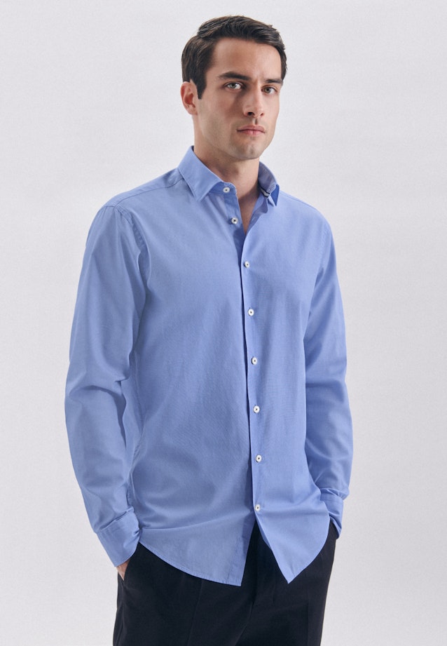 Regular Casual Shirt Plain in Light Blue |  Seidensticker Onlineshop