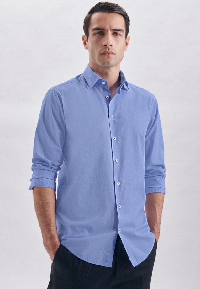 Regular Casual Shirt Plain in Light Blue |  Seidensticker Onlineshop