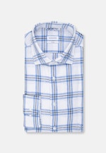 Regular Leinenhemd Karo in Hellblau |  Seidensticker Onlineshop