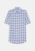 Linen Short sleeve Linen shirt in Regular with Kent-Collar in Light Blue |  Seidensticker Onlineshop