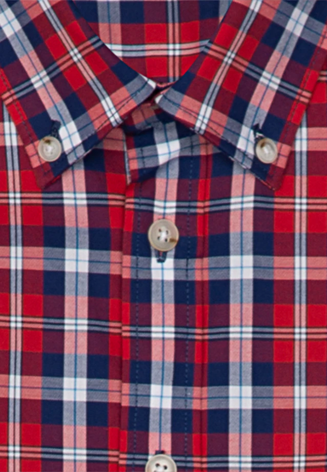Regular Oxford shirt Check in Red |  Seidensticker Onlineshop