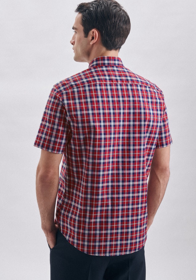 Regular Oxfordhemd Karo in Rot | Seidensticker Onlineshop