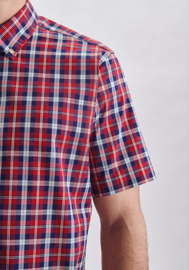 Regular Oxfordhemd Karo in Rot | Seidensticker Onlineshop