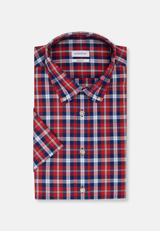 Regular Oxford shirt Check in Red |  Seidensticker Onlineshop