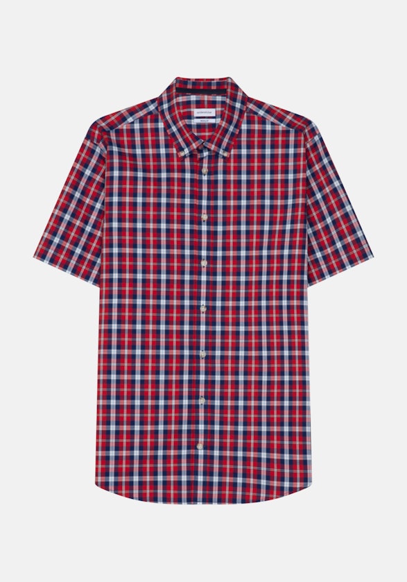 Regular Oxfordhemd Karo in Rot | Seidensticker Onlineshop