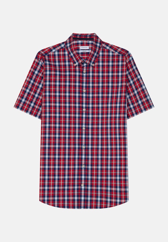 Regular Oxfordhemd Karo in Rot |  Seidensticker Onlineshop
