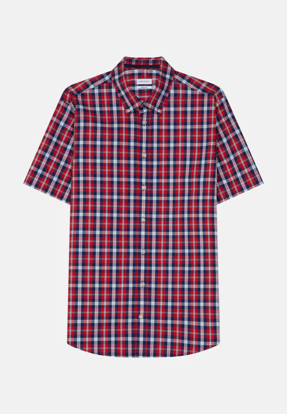 Regular Oxford shirt Check in Red |  Seidensticker Onlineshop