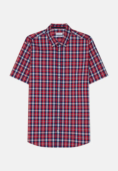 Regular Oxfordhemd Karo in Rot |  Seidensticker Onlineshop