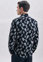 Regular Chemise décontractée Imprimé in Bleu Foncé |  Seidensticker Onlineshop