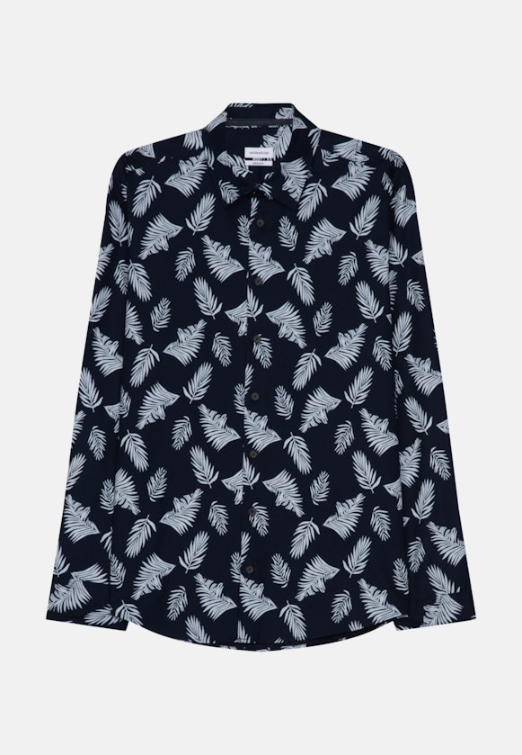 Regular Chemise décontractée Imprimé in Bleu Foncé |  Seidensticker Onlineshop