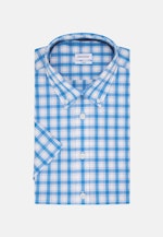 Popeline Casual Hemd in Regular mit Button-Down-Kragen in Türkis |  Seidensticker Onlineshop