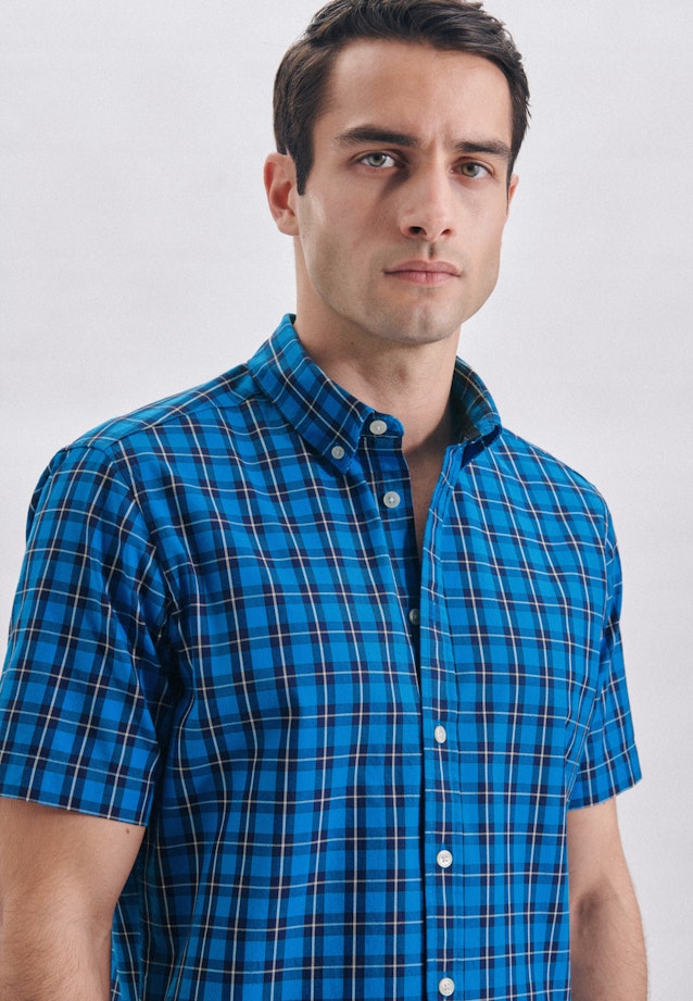 Casual Hemd in Regular mit Button-Down-Kragen in Türkis |  Seidensticker Onlineshop