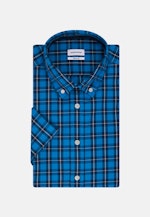 Twill Casual Hemd in Regular mit Button-Down-Kragen in Türkis |  Seidensticker Onlineshop