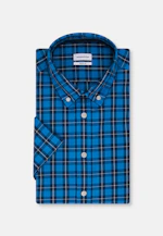 Regular Casual shirt Check in Turquoise |  Seidensticker Onlineshop
