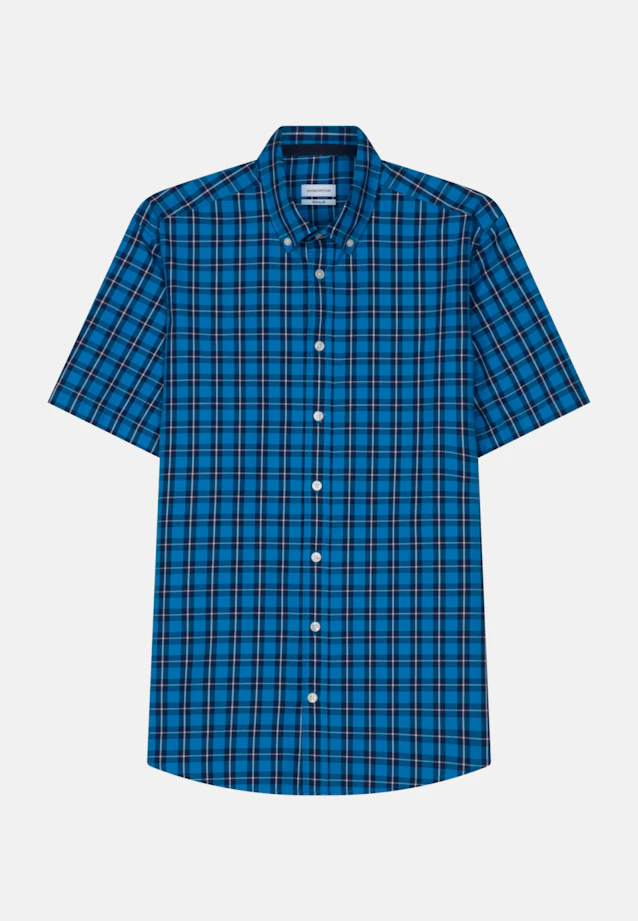 Regular Casual shirt Check in Turquoise |  Seidensticker Onlineshop