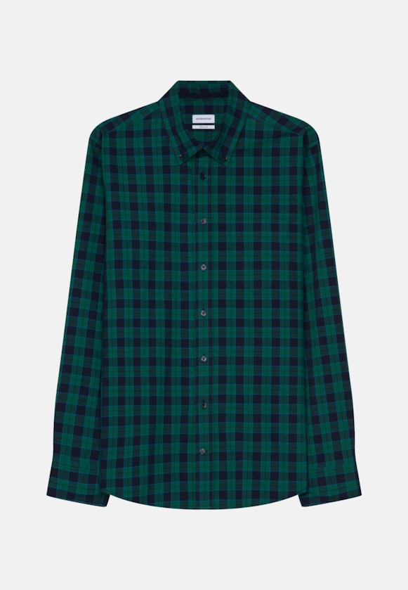 Regular Oxfordhemd Karo in Grün |  Seidensticker Onlineshop