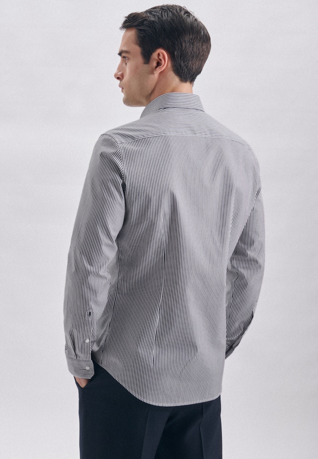 Slim Business Hemd Streifen in Dunkelblau |  Seidensticker Onlineshop