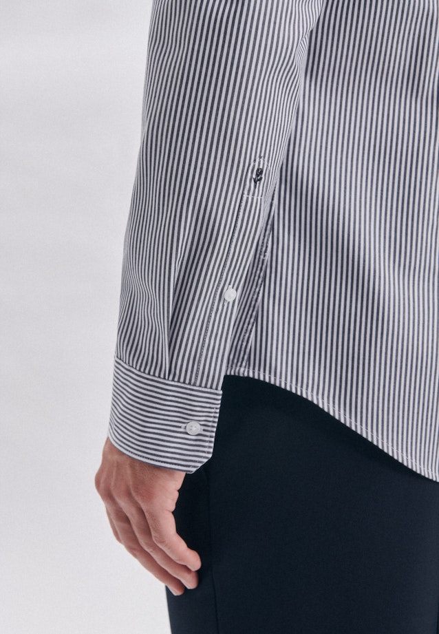 Slim Business Hemd Streifen in Dunkelblau |  Seidensticker Onlineshop