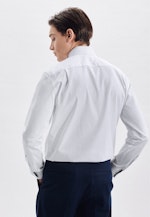 Regular fit Business Hemd Karo in Mittelblau |  Seidensticker Onlineshop