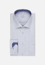 Regular fit Business Hemd Karo in Mittelblau |  Seidensticker Onlineshop