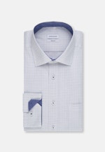 Regular fit Business Hemd Karo in Mittelblau |  Seidensticker Onlineshop