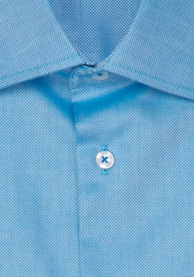 Non-iron Struktur Business overhemd in X-Slim with Kentkraag in Turquoise |  Seidensticker Onlineshop