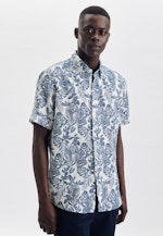Regular Casual Hemd Druck in Mittelblau |  Seidensticker Onlineshop
