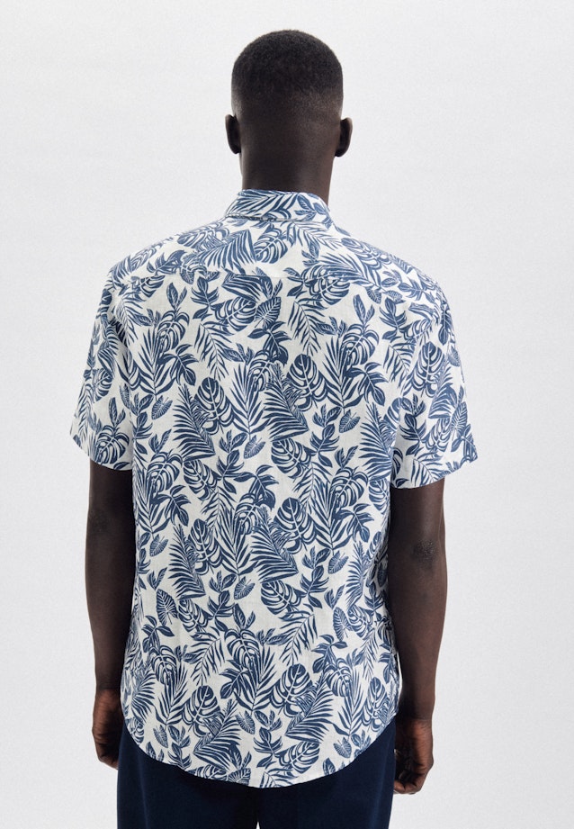 Regular Chemise décontractée Imprimé in Bleu Moyen |  Seidensticker Onlineshop