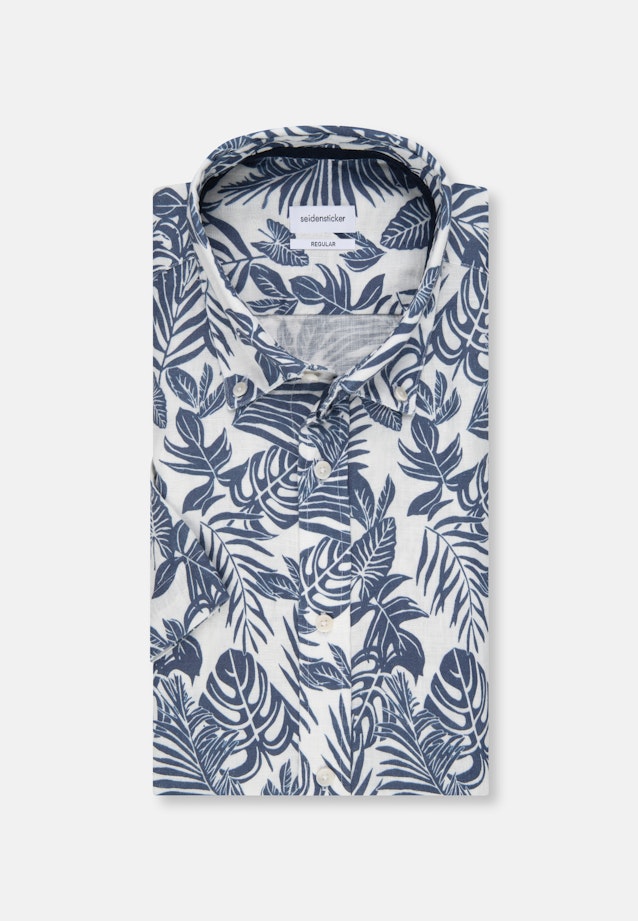 Regular Chemise décontractée Imprimé in Bleu Moyen |  Seidensticker Onlineshop