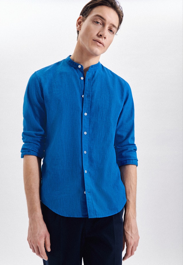 Regular Casual Hemd Uni in Türkis |  Seidensticker Onlineshop