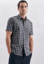 Regular Chemise décontractée carreaux in Bleu Foncé |  Seidensticker Onlineshop