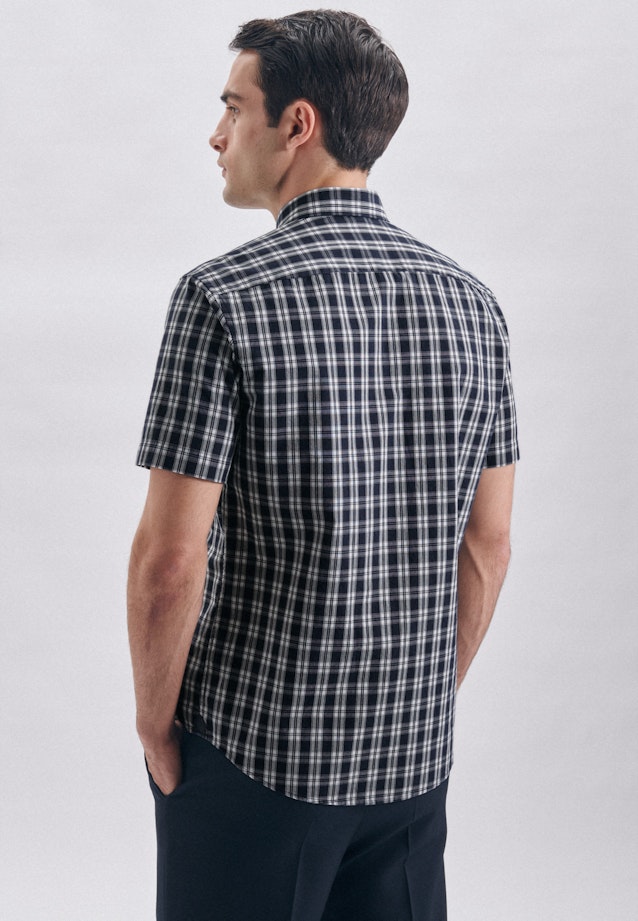 Regular Chemise décontractée carreaux in Bleu Foncé |  Seidensticker Onlineshop