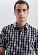 Regular Chemise décontractée carreaux in Bleu Foncé |  Seidensticker Onlineshop