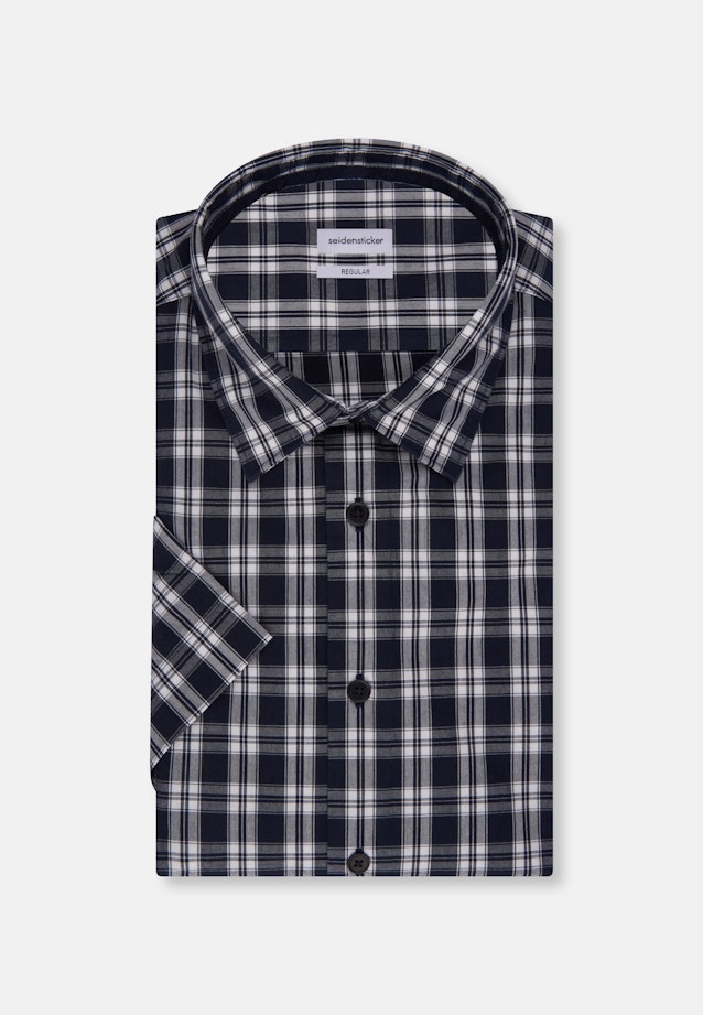 Regular Chemise décontractée carreaux in Bleu Foncé |  Seidensticker Onlineshop