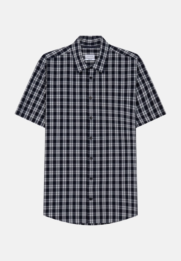 Regular Chemise décontractée carreaux in Bleu Foncé |  Seidensticker Onlineshop