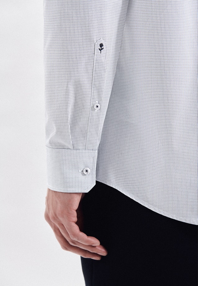 Regular Business Shirt Check in Dark Blue |  Seidensticker Onlineshop